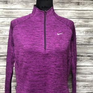 Nike Purple Mock neck Dri-Fit quarter-zip in M